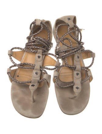 Hermès Suede Gladiator Sandals