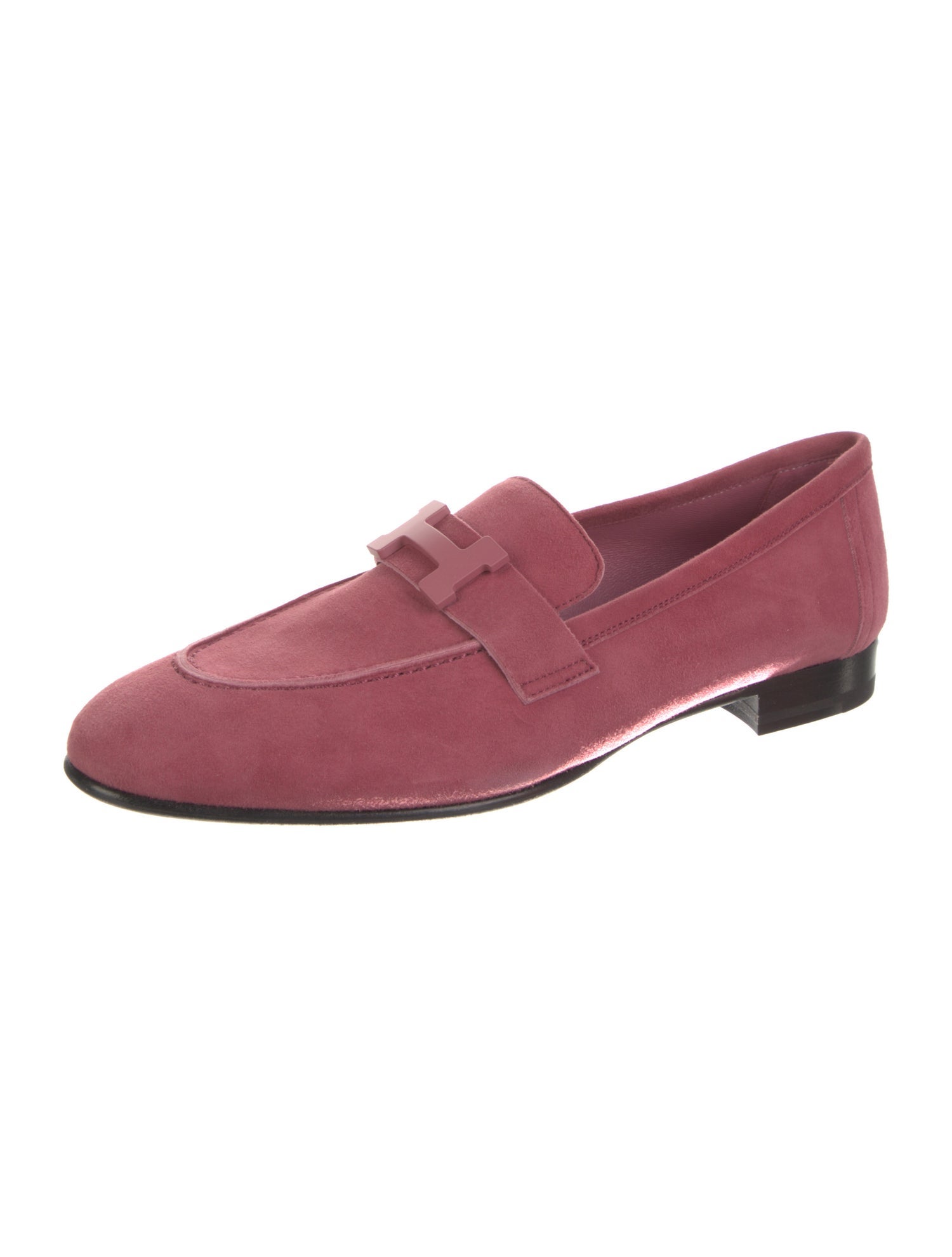 Hermès Paris Suede Loafers