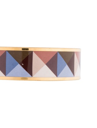 Hermès Wide Enamel Bangle Bracelet