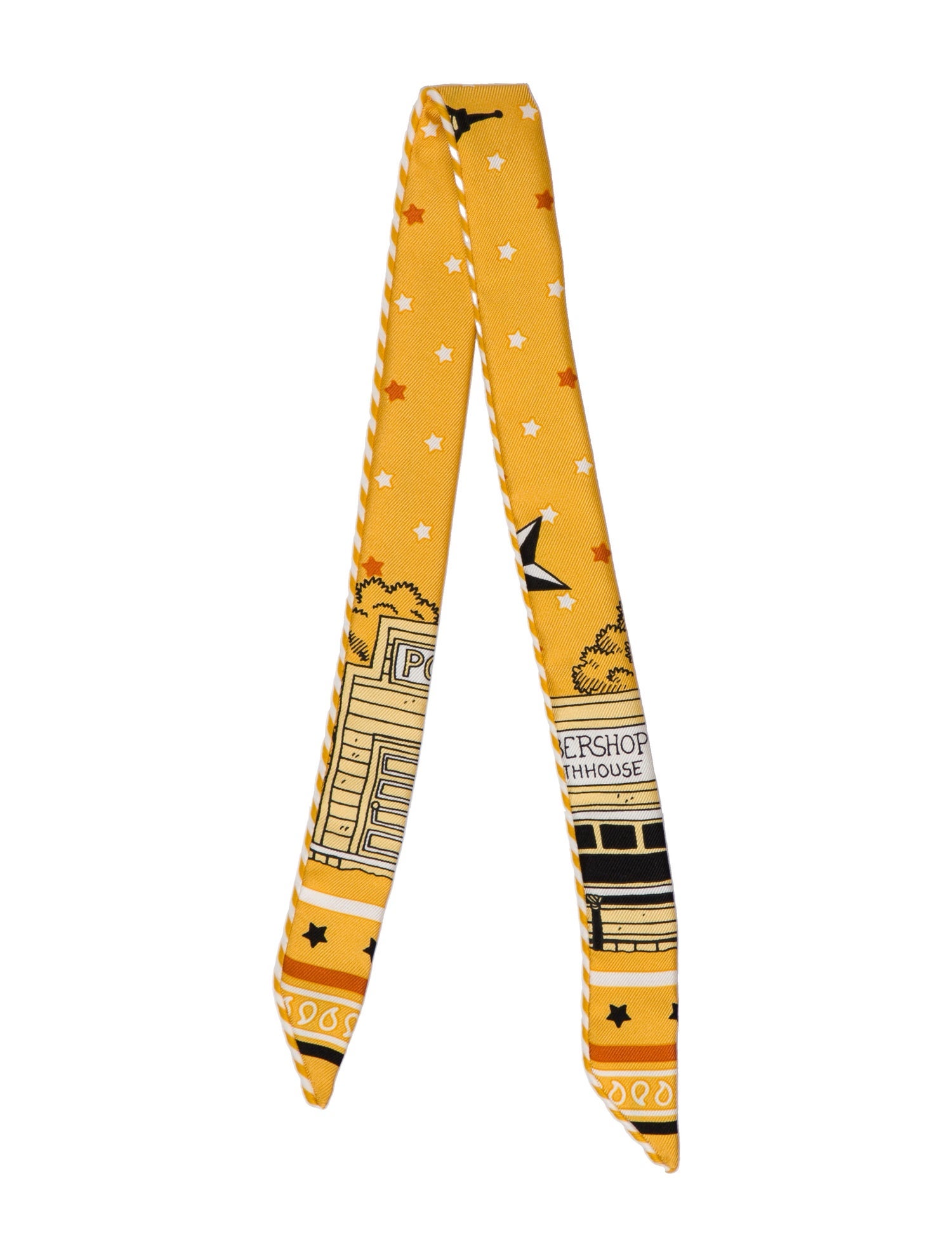 Hermès Candy Hermes-Paris Station Silk Twilly Scarf