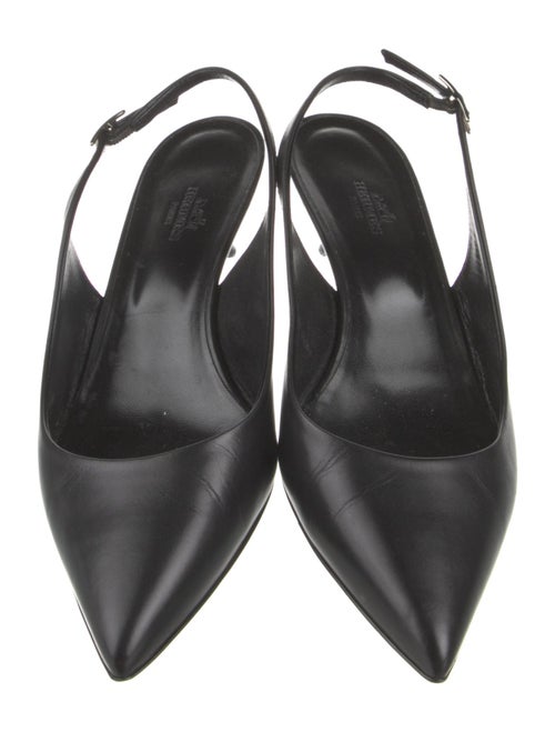 Hermès Hapi Leather Slingback Pumps