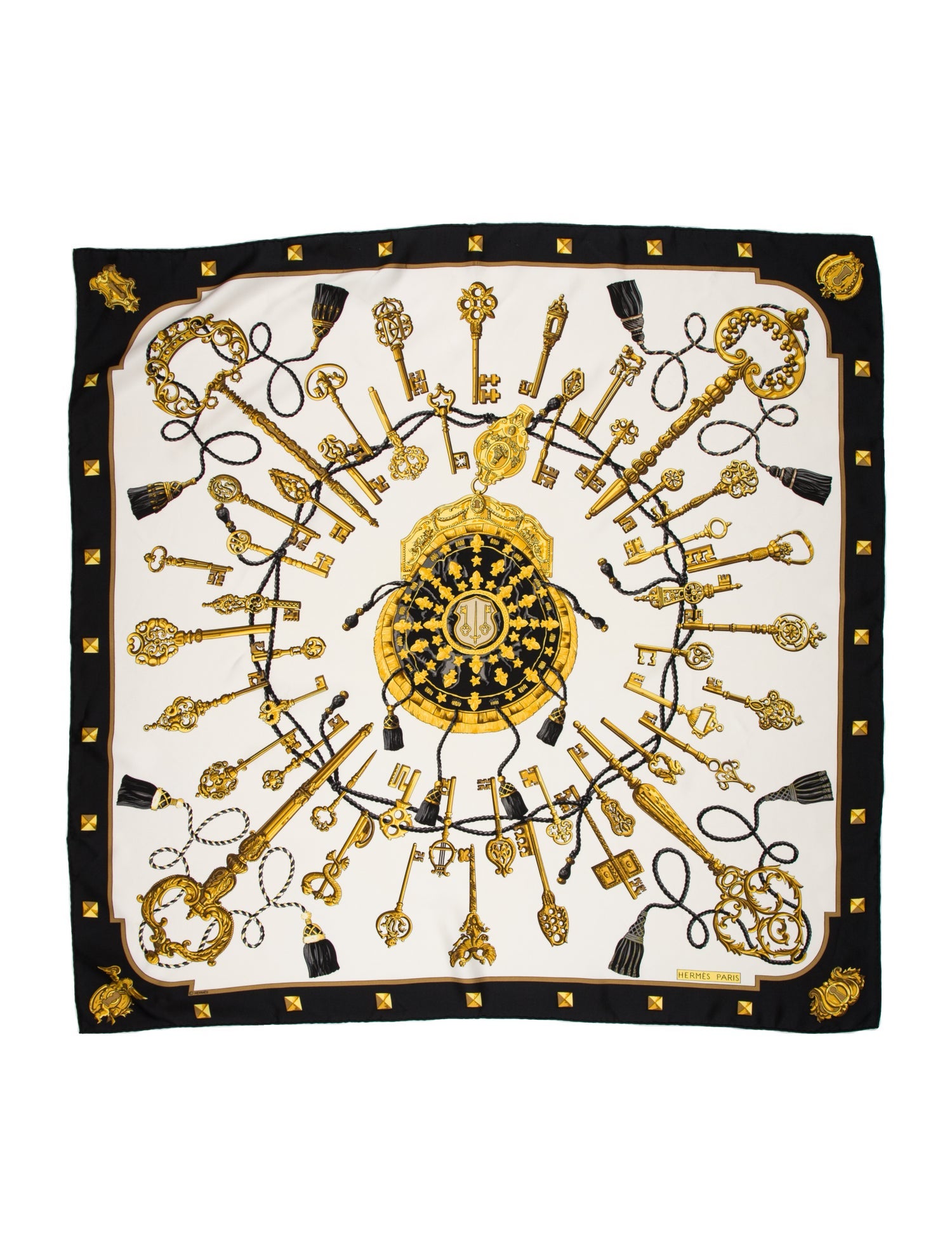 Hermès Les Clés Silk Scarf