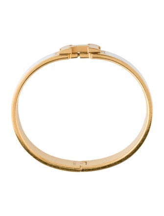 Hermès Enamel Clic H Bangle Bracelet