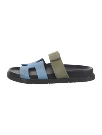 Hermès Chypre Suede Slides