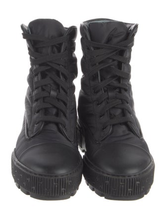 Hermès Fresh Nylon Combat Boots