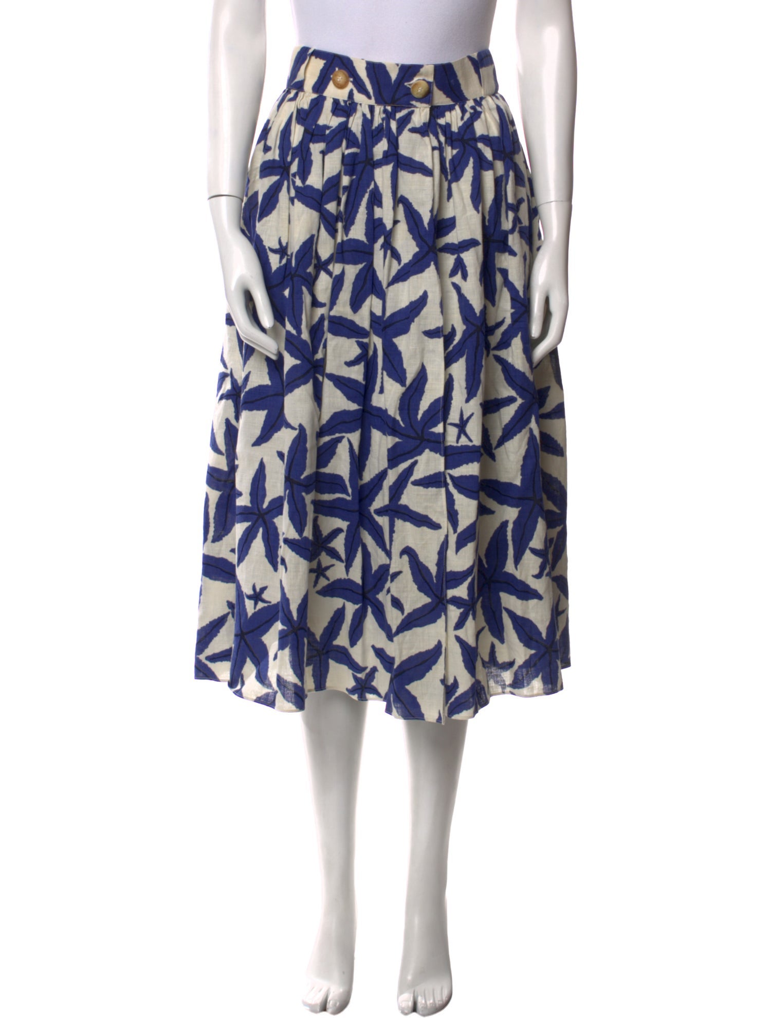 Hermès Printed Midi Length Skirt