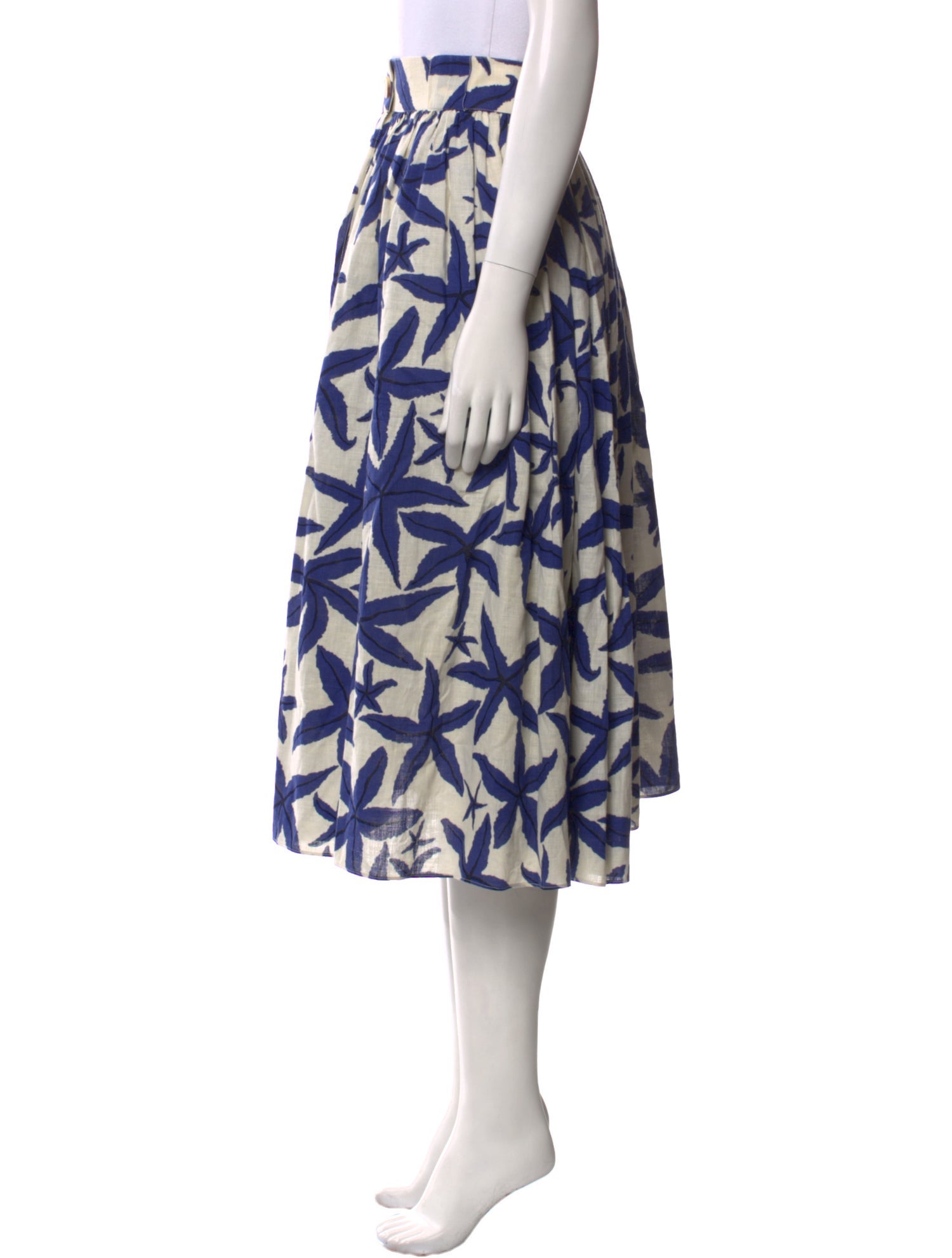 Hermès Printed Midi Length Skirt