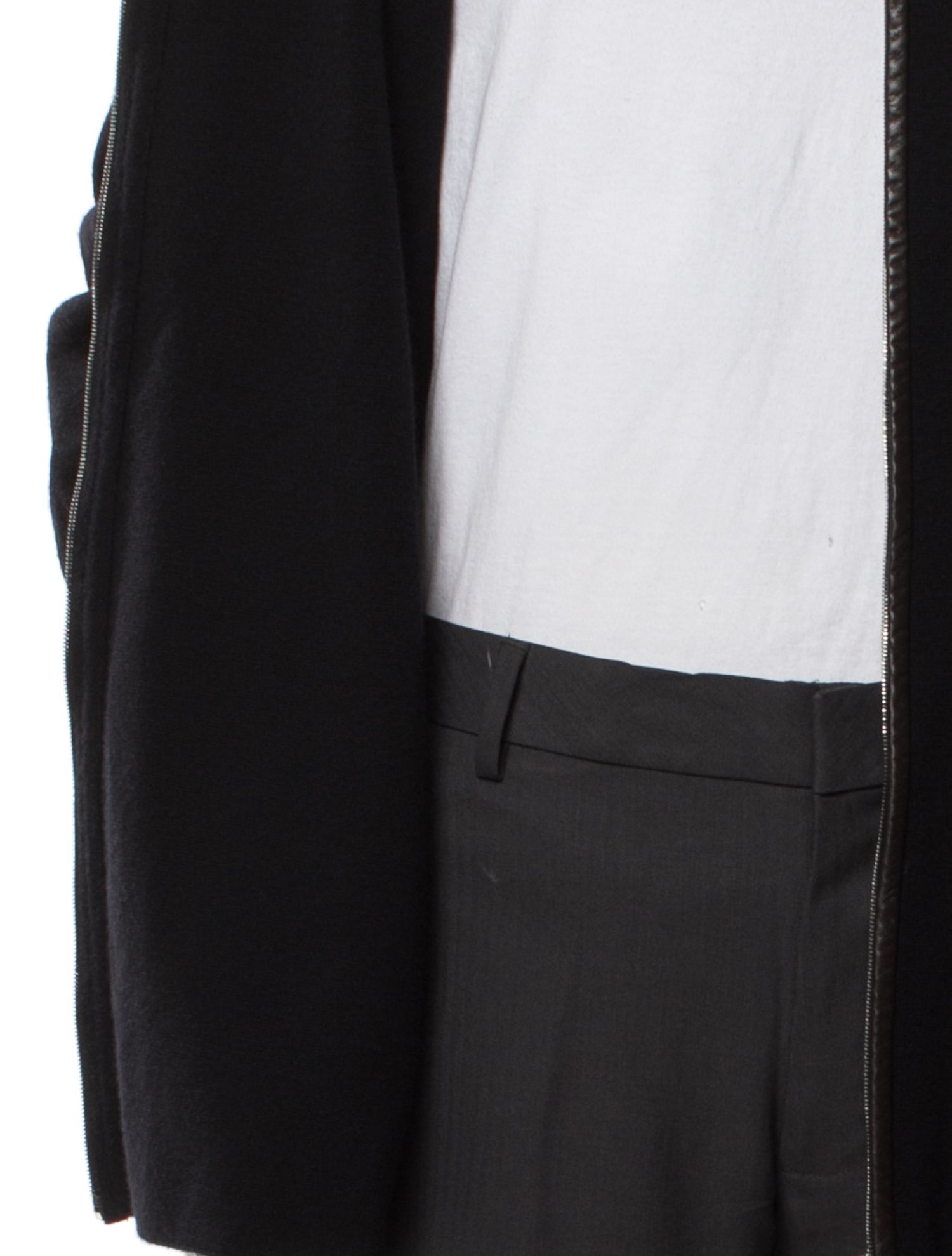 Hermès Leather Zip-Up Sweater