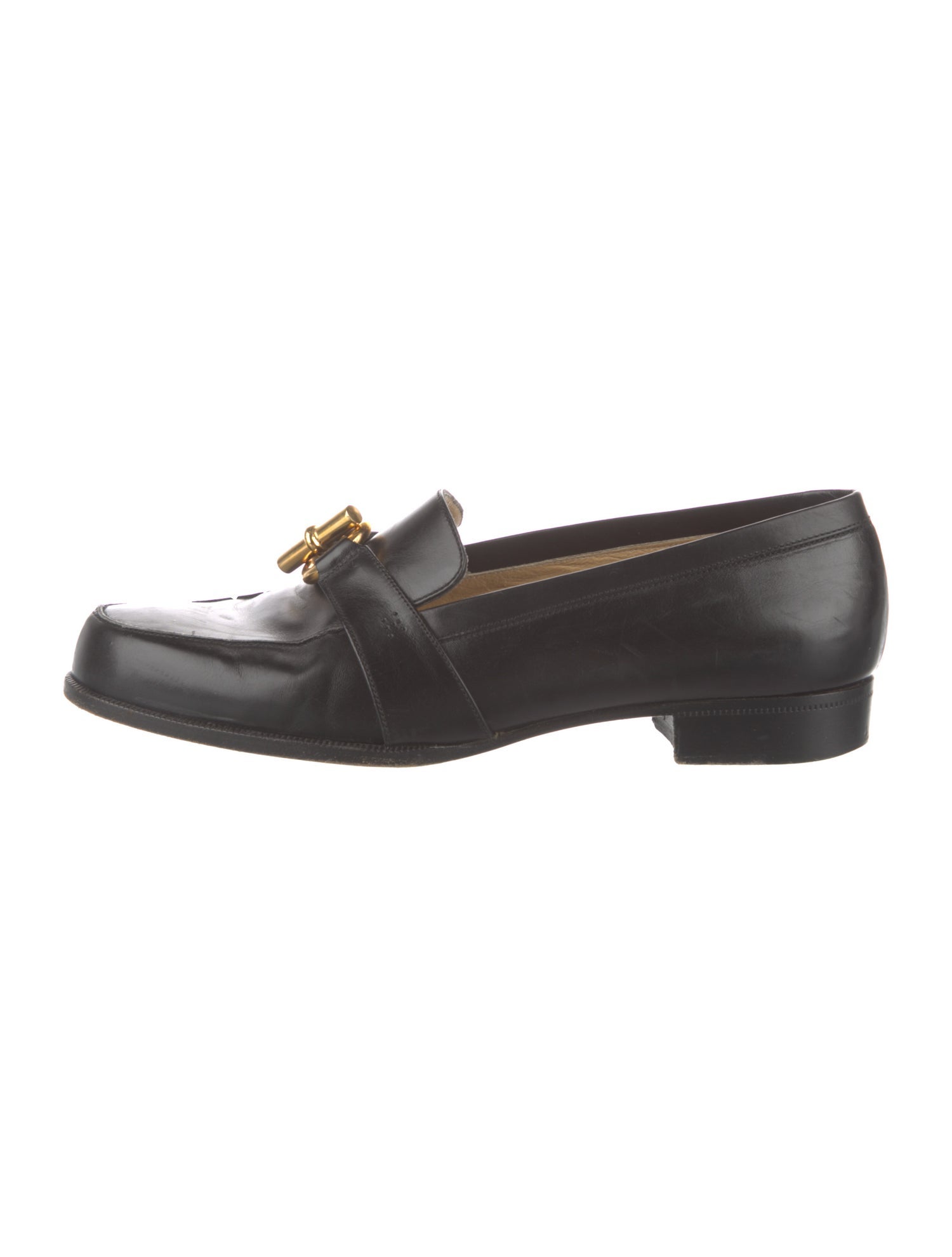 Hermès Chaîne d'Ancre Insignia Leather Loafers