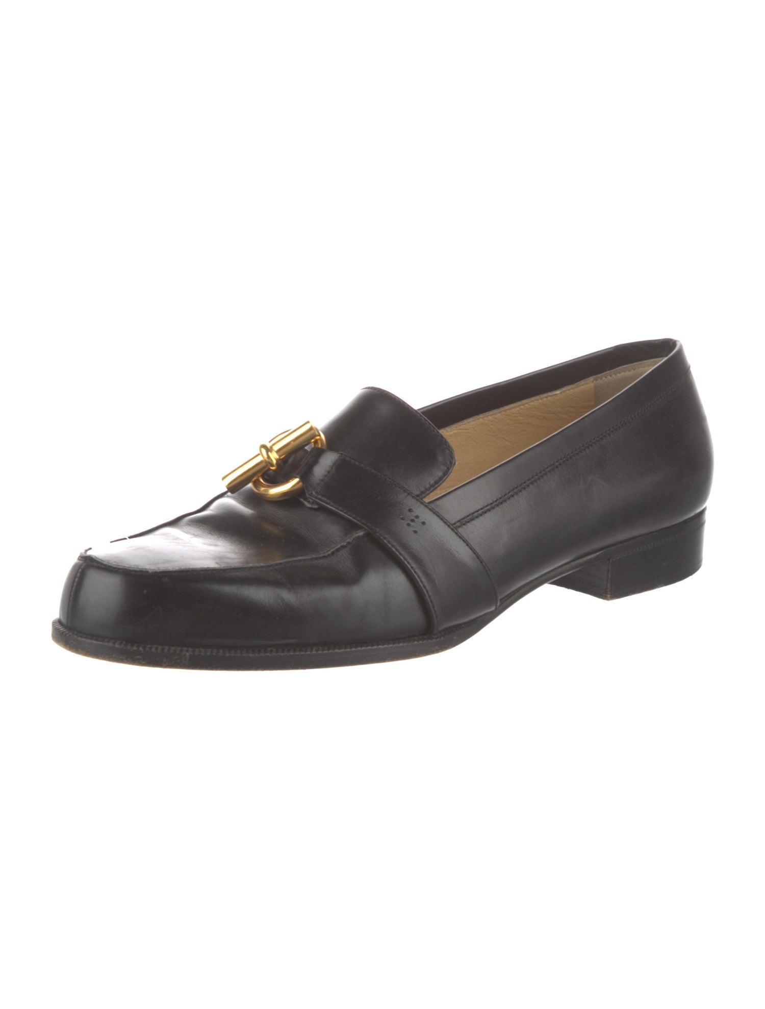 Hermès Chaîne d'Ancre Insignia Leather Loafers
