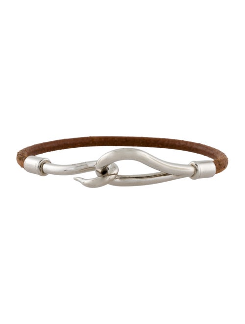 Hermès Leather Jumbo Hook With Bridle Wrap Bracelet