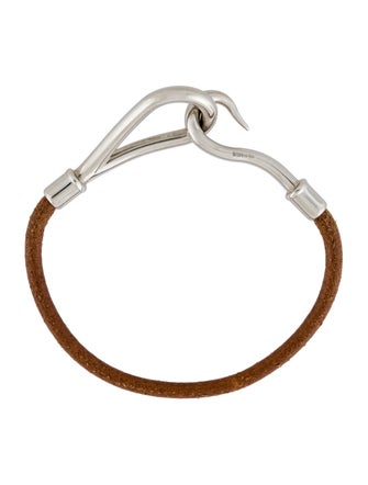Hermès Leather Jumbo Hook With Bridle Wrap Bracelet