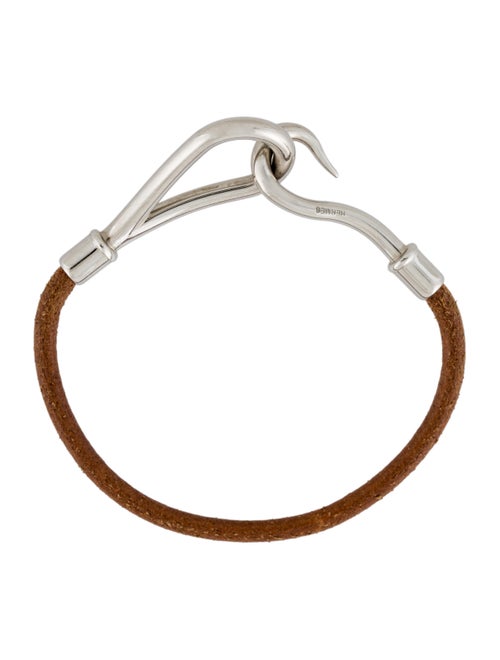 Hermès Leather Jumbo Hook With Bridle Wrap Bracelet