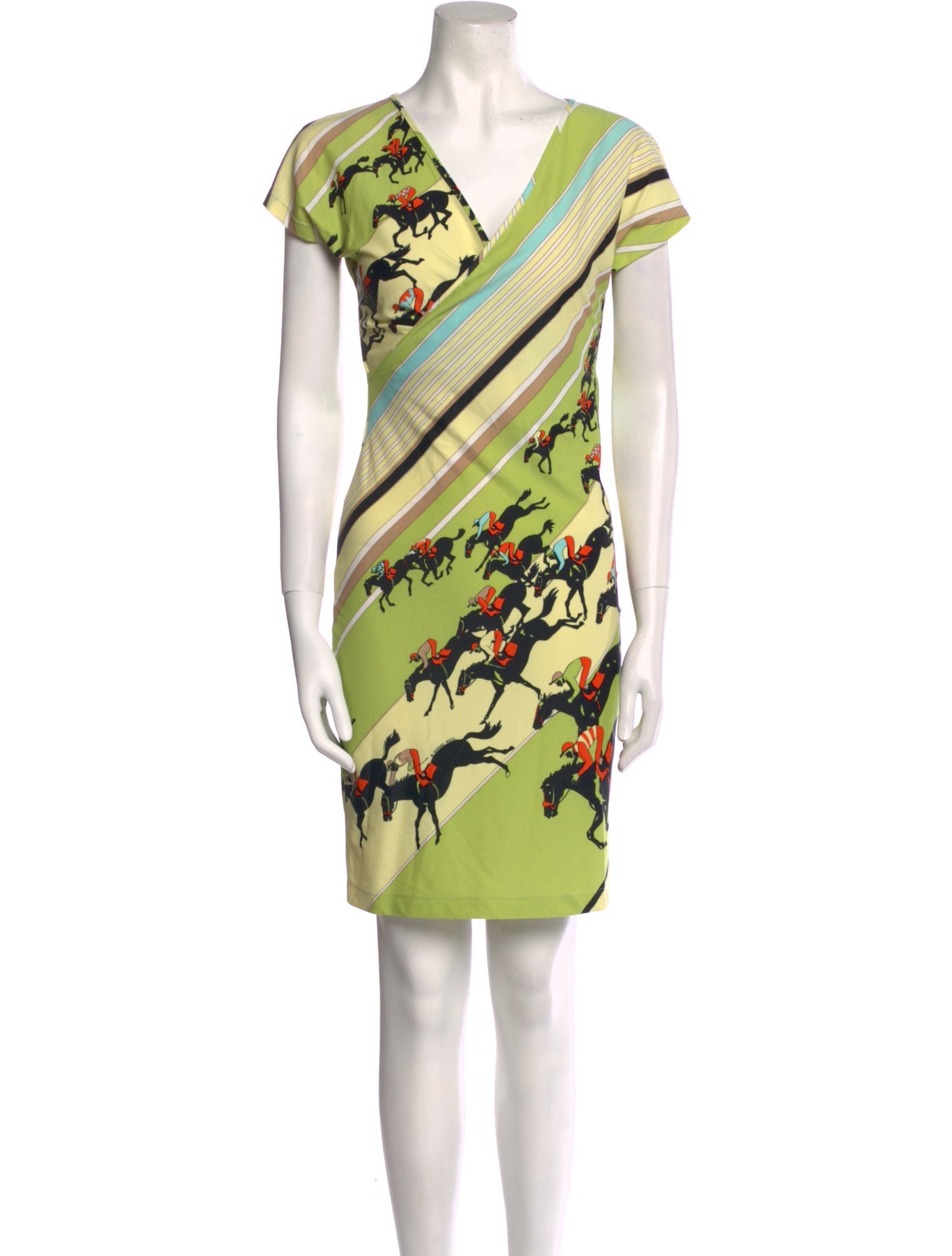 Hermès Printed Knee-Length Dress