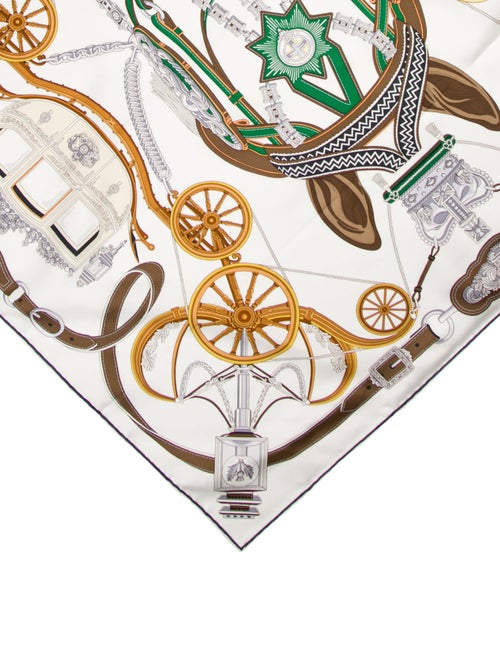 Hermès Stately Wheels Silk Scarf