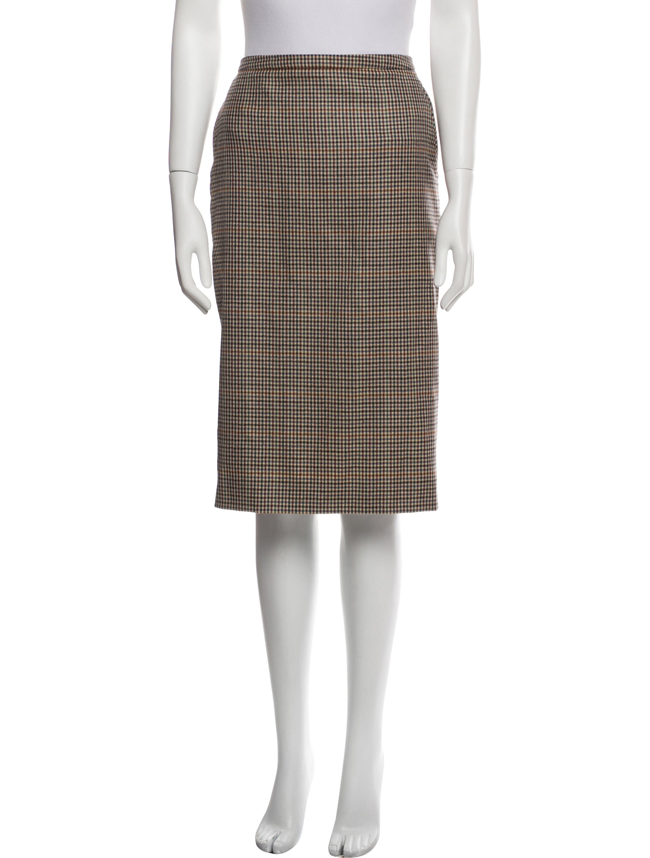 Hermès Wool Knee-Length Skirt