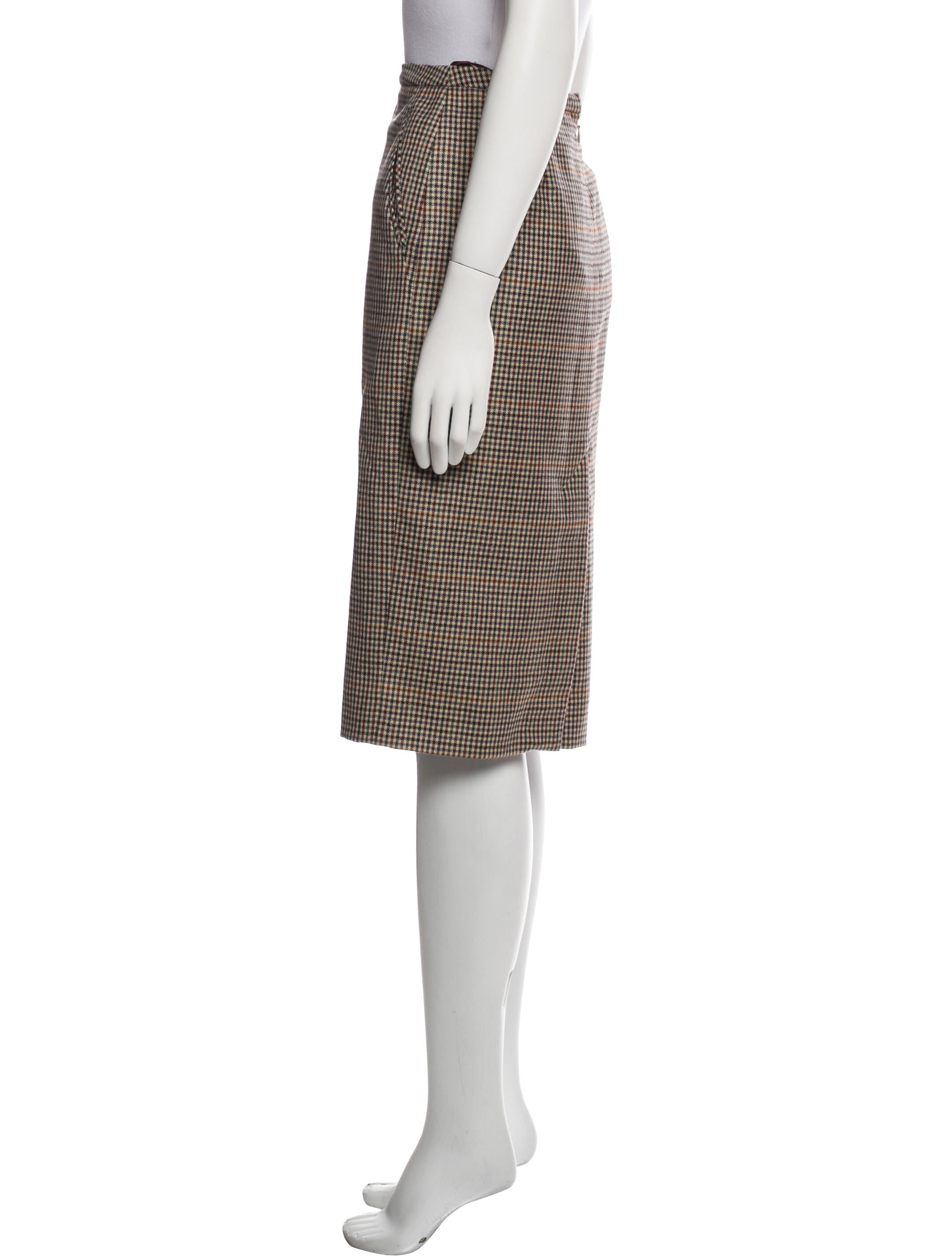 Hermès Wool Knee-Length Skirt