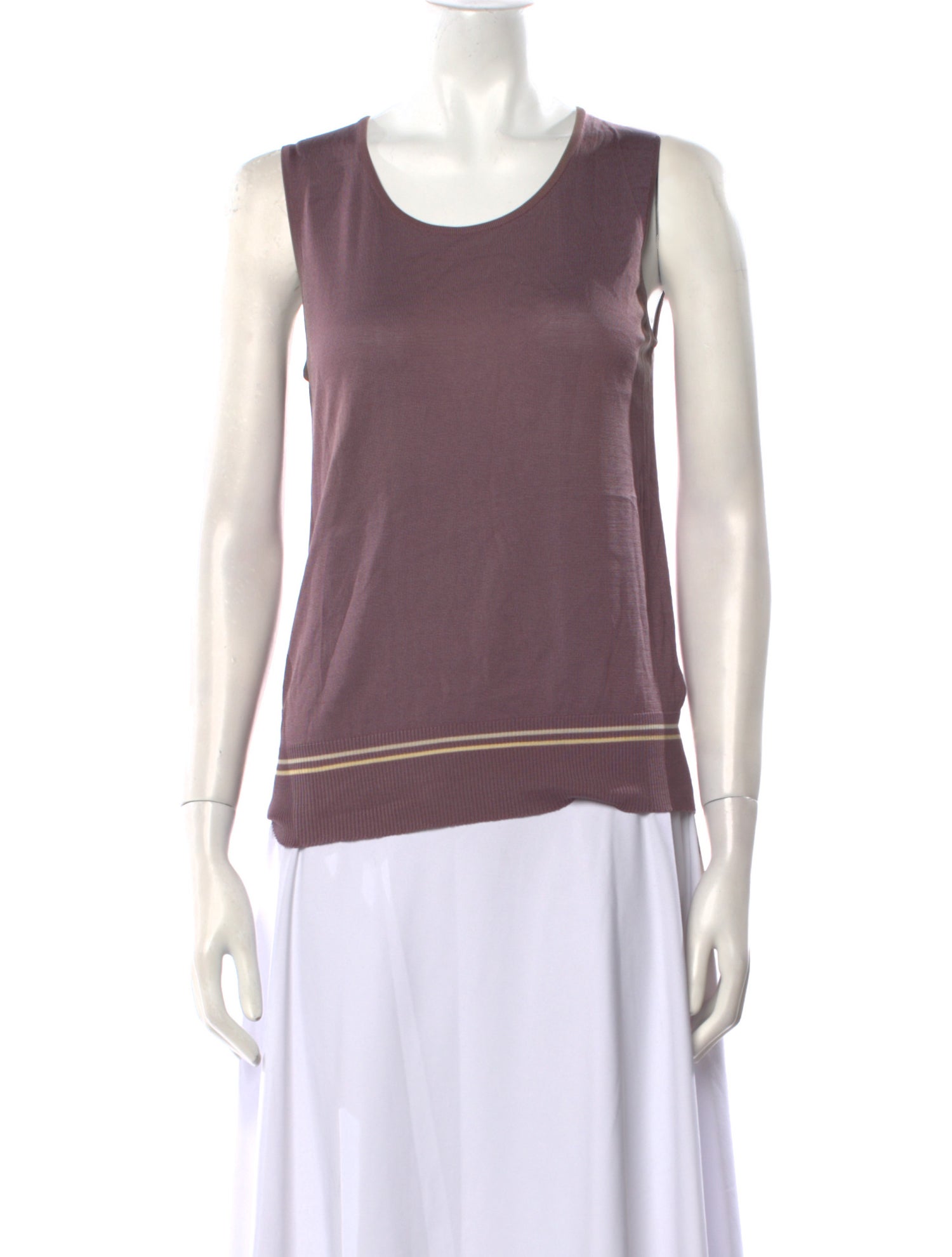 Hermès Silk Scoop Neck Top