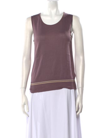 Hermès Silk Scoop Neck Top