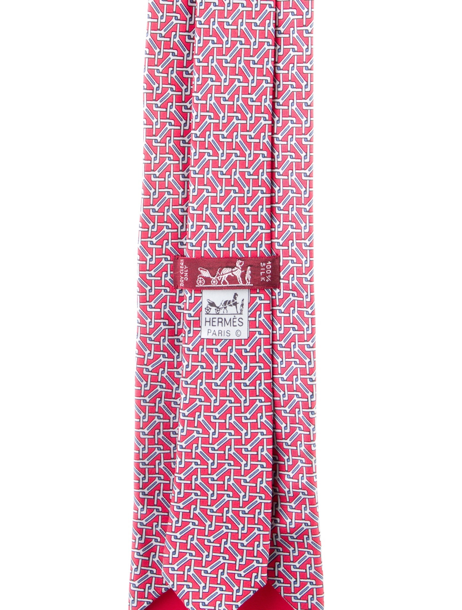 Hermès Pattern Print Silk Tie