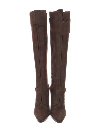 Hermès Trophee Suede Lace-Up Boots