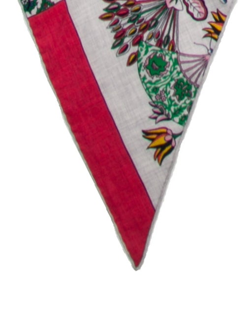 Hermès Fleurs et Papillons de Tissus Triangle Scarf