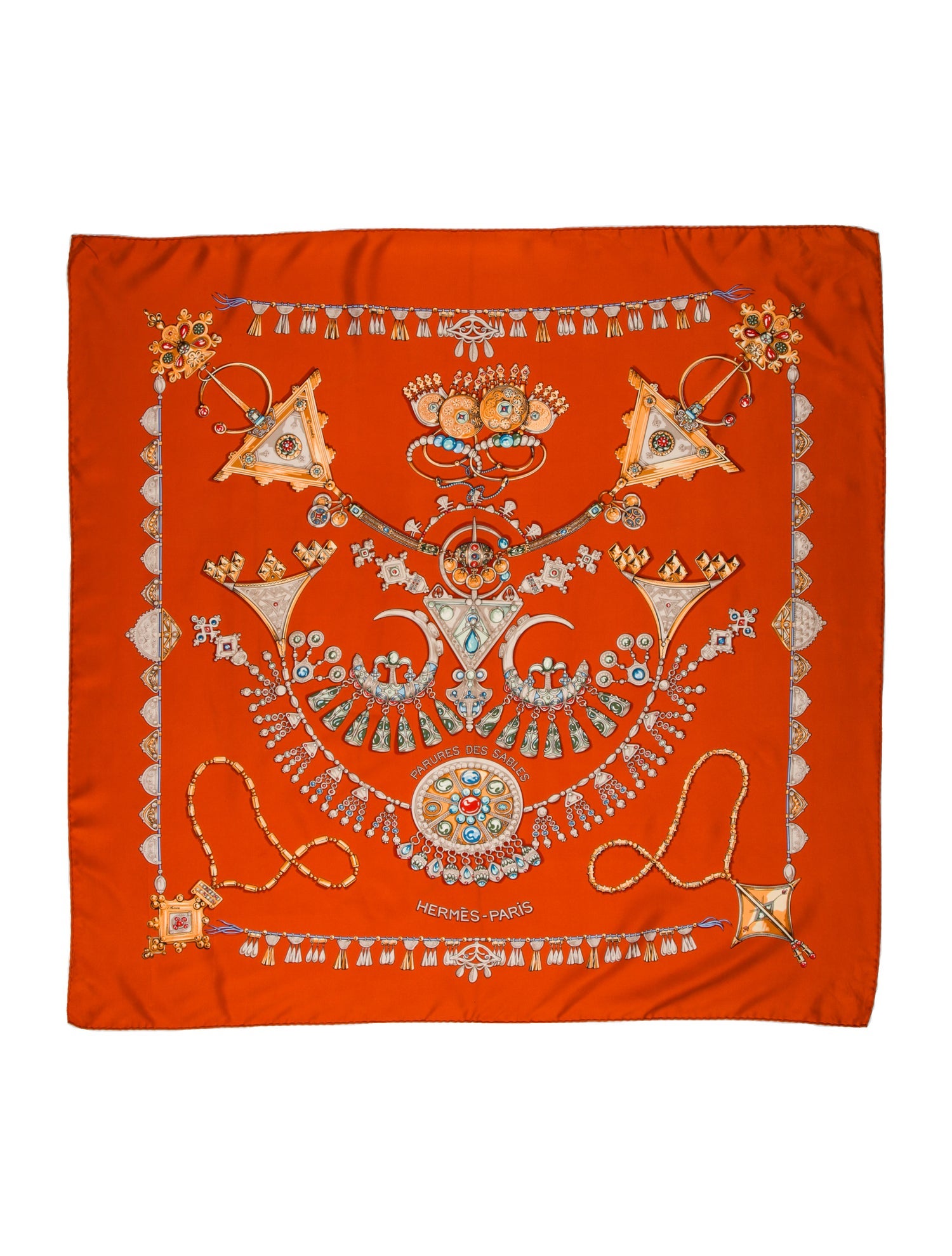 Hermès Parures Des Sables Silk Scarf