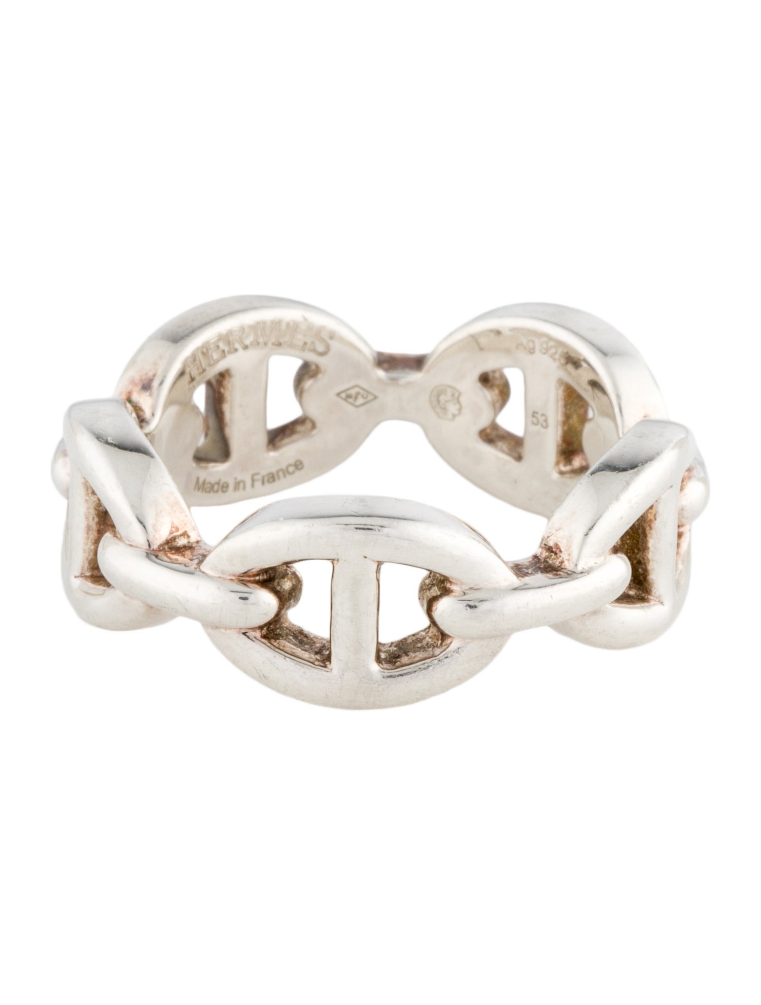 Hermès 18K Small Model Chaîne d'Ancre Danae Ring - 18K