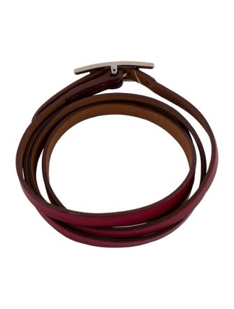 Hermès Leather Hapi 3 Grand Wrap Bracelet
