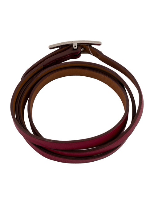 Hermès Leather Hapi 3 Grand Wrap Bracelet