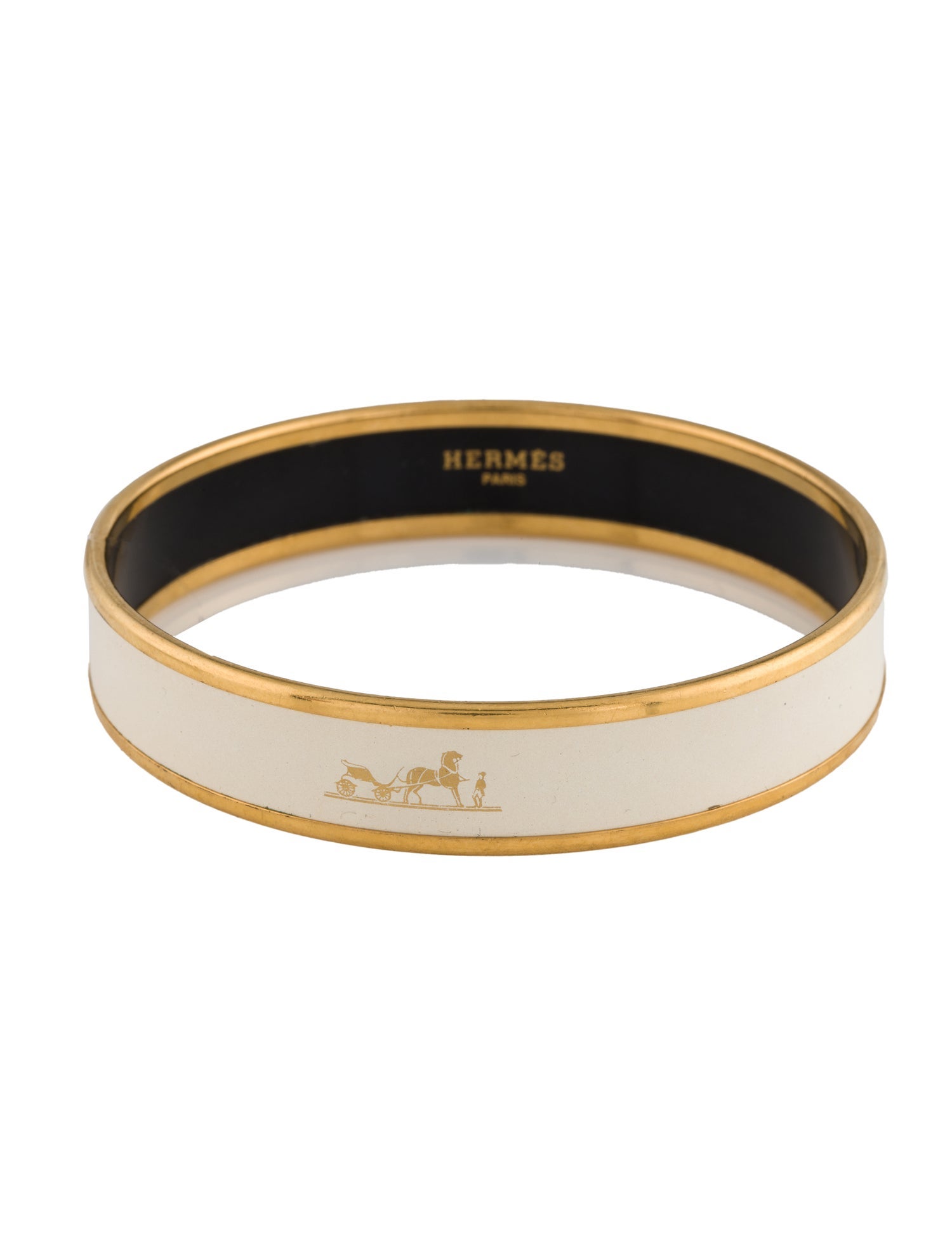 Hermès Enamel Calèche Narrow Bangle