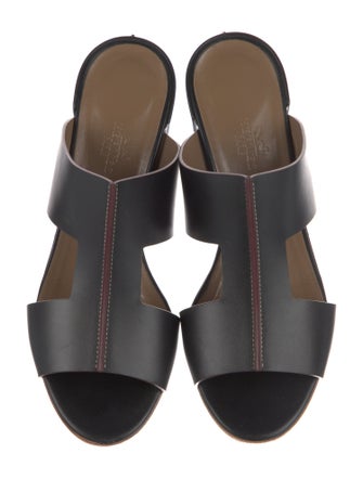 Hermès Ostia Leather Slides