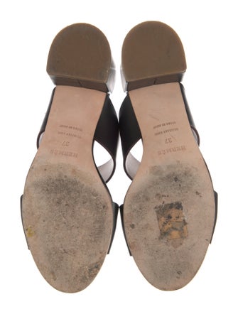 Hermès Ostia Leather Slides