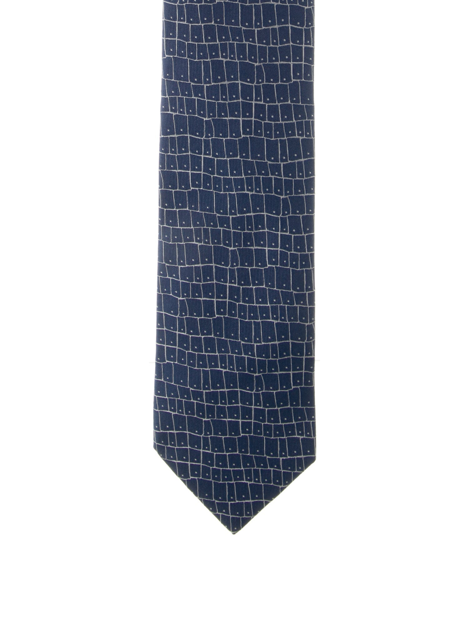 Hermès Silk Pattern Print Tie