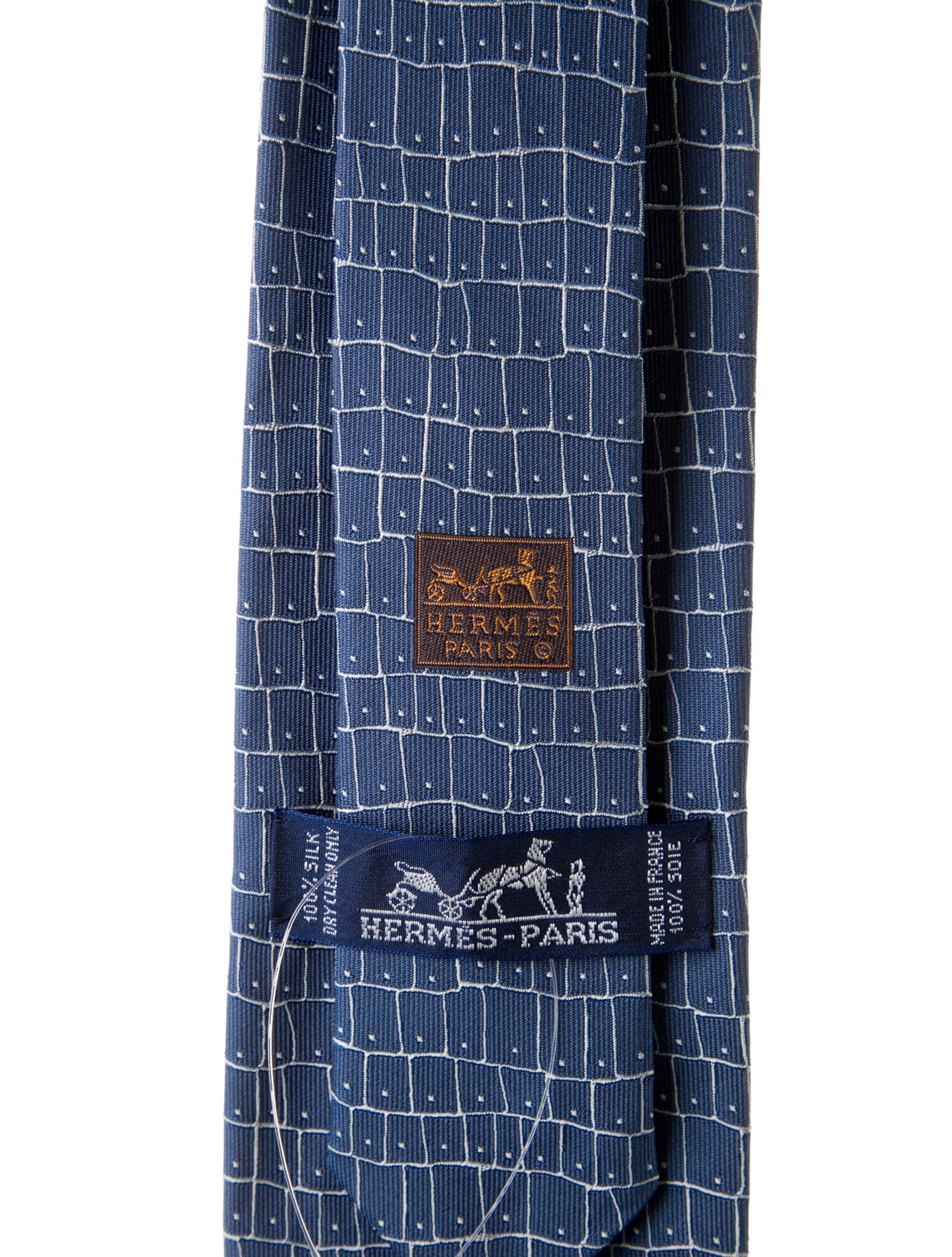 Hermès Silk Pattern Print Tie