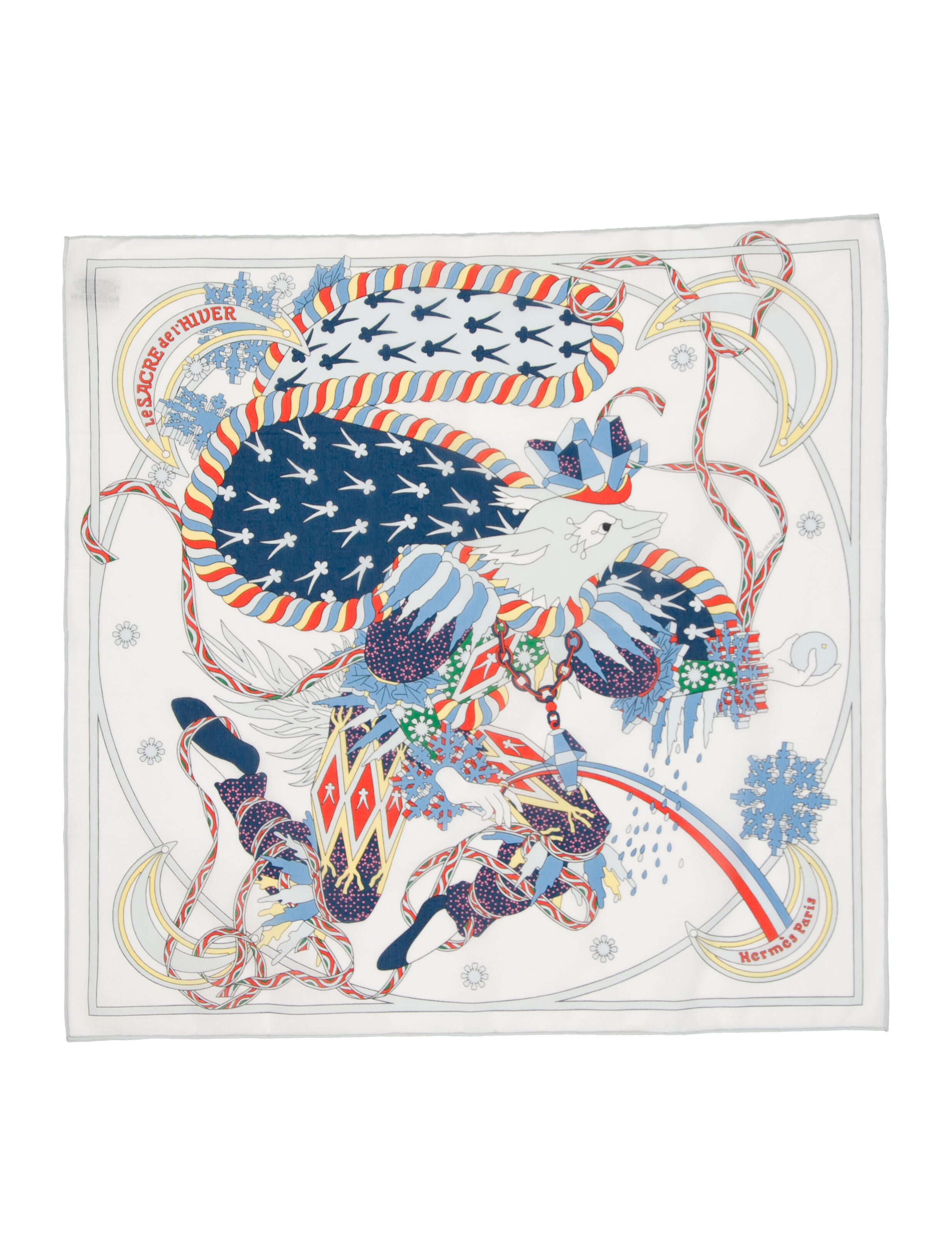 Hermès Le Sacre de l'Hiver Handkerchief