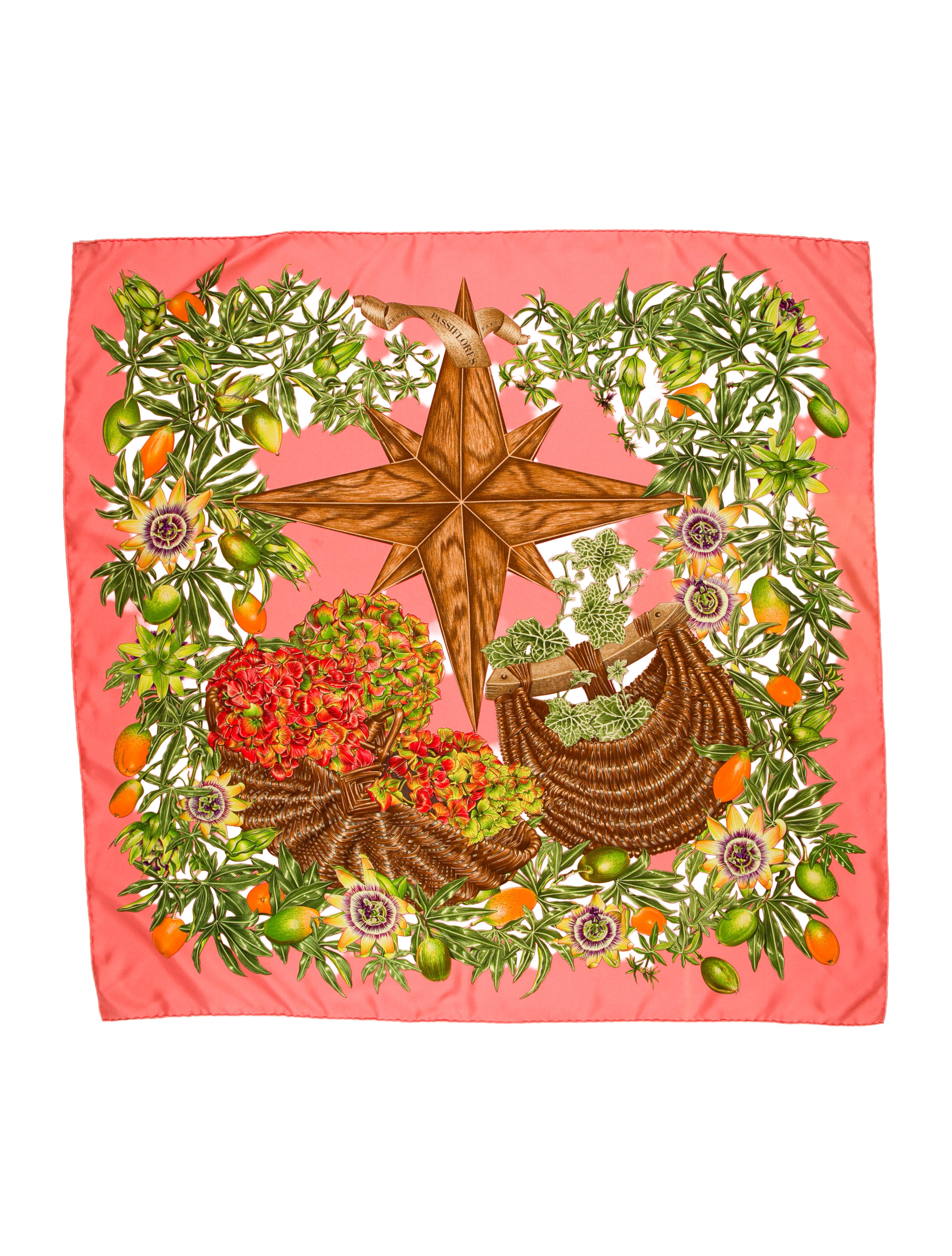 Hermès Passiflores Silk Scarf