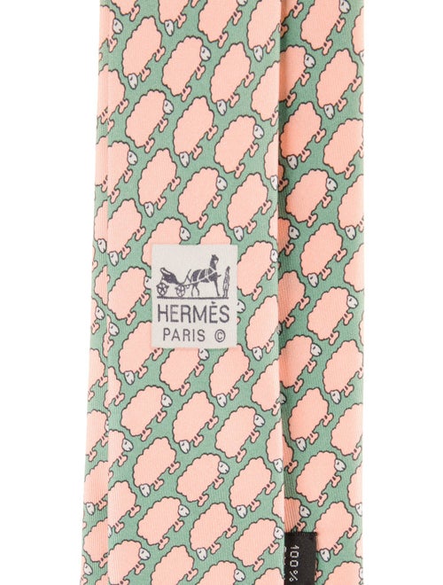 Hermès Pattern Print Silk Tie