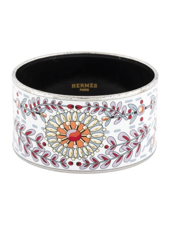 Hermès Extra Wide Enamel Bangle Bracelet