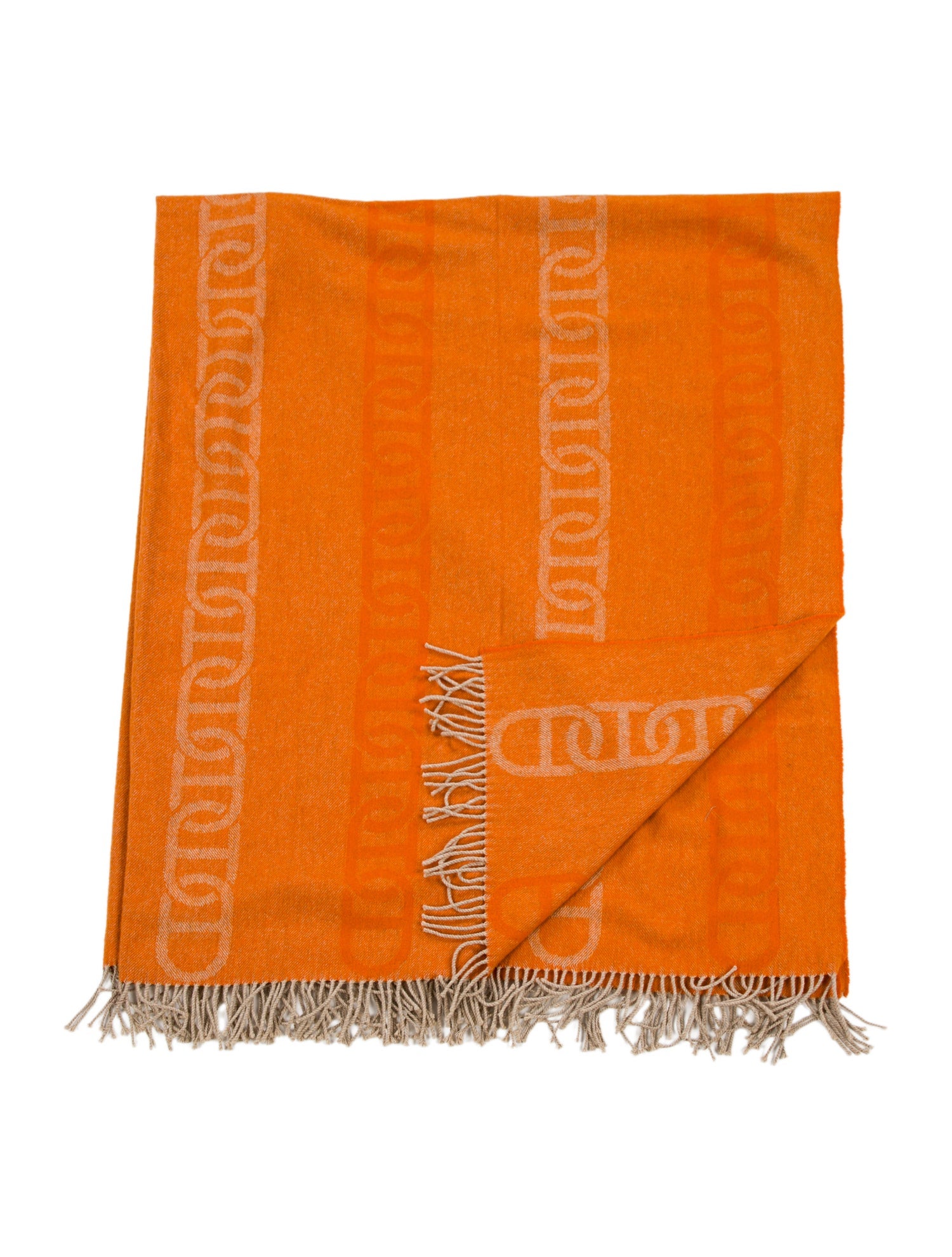Hermès Wool Blend Chaine d'Ancre Throw Blanket