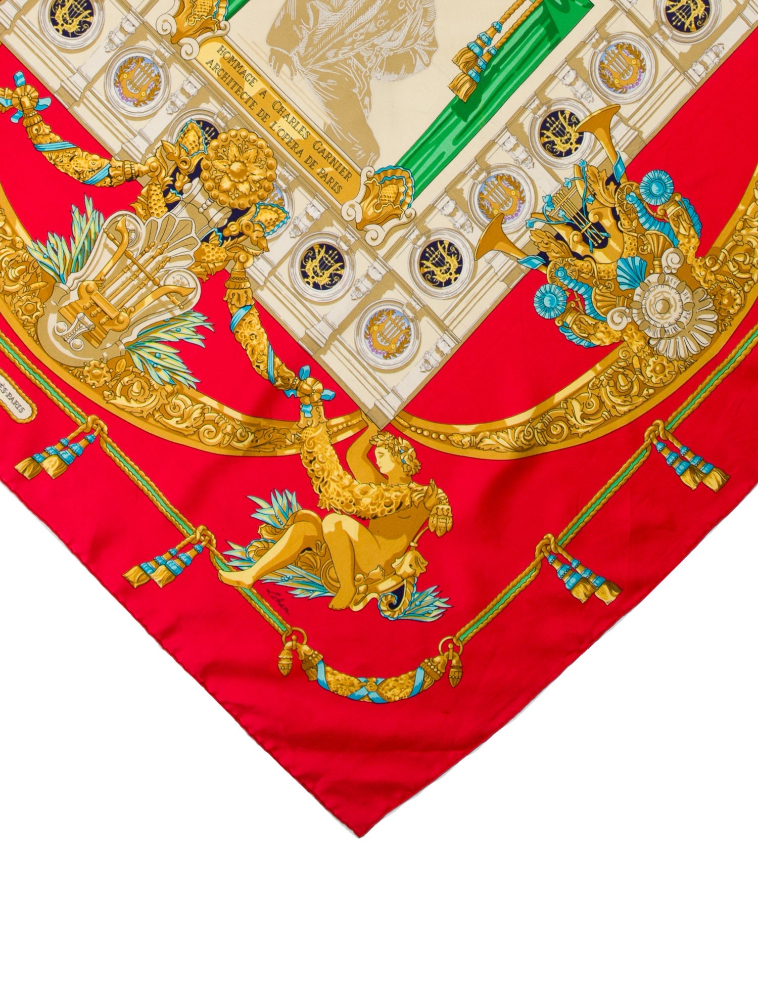 Hermès Hommage A Charles Garnier Architecte De L'Opera Silk Scarf