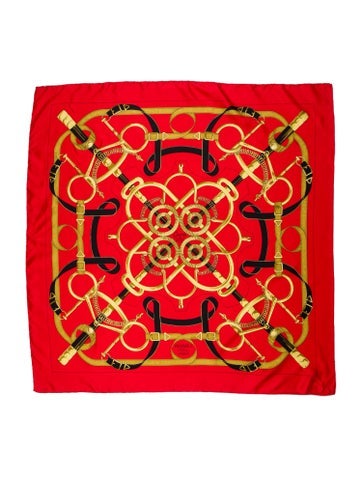 Hermès Scarves and Shawls Eperon D'Or Silk Scarf 90cm