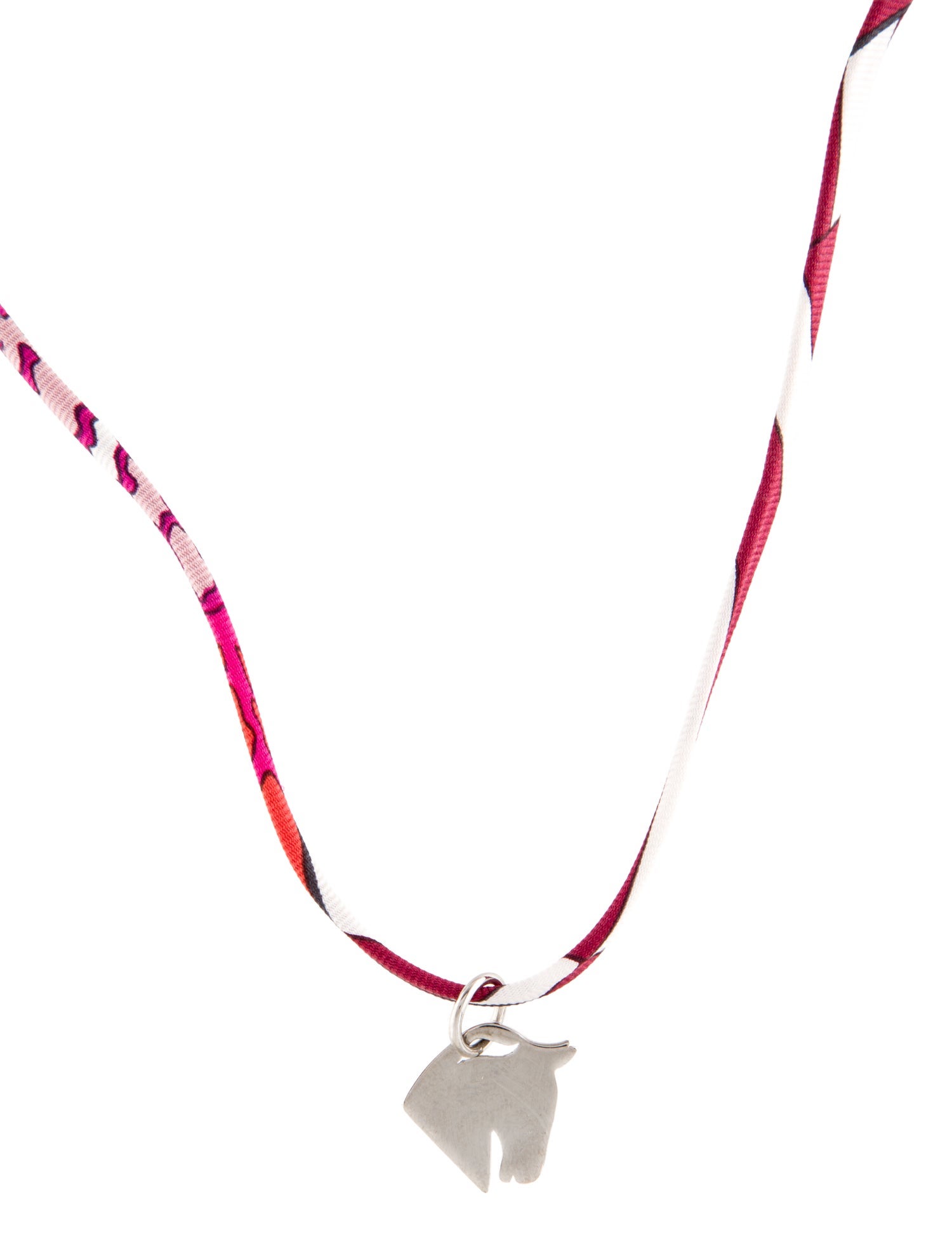 Hermès Silk Twilly Pendant Necklace