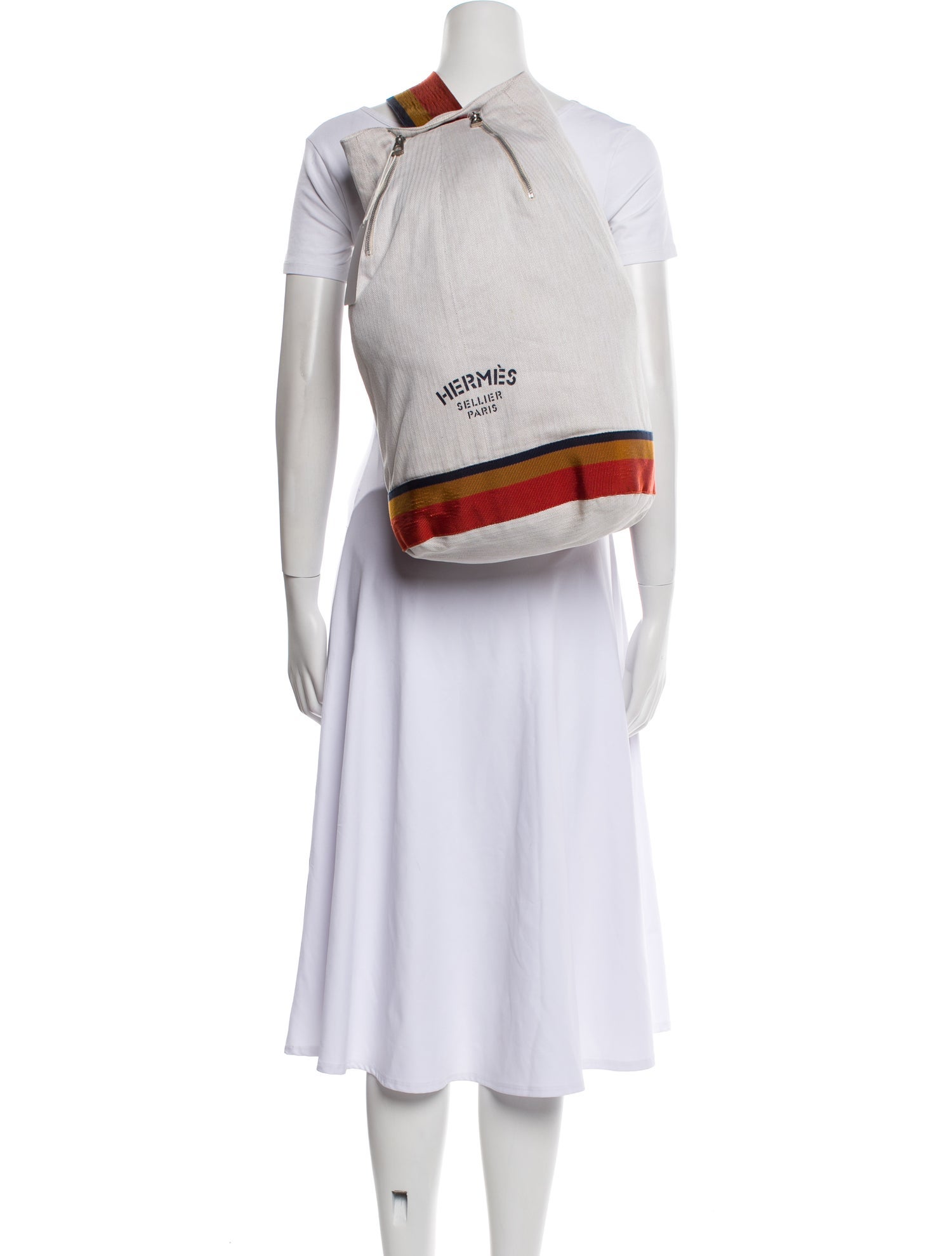 Hermès Toile Chevron Cavalier Sling Bag