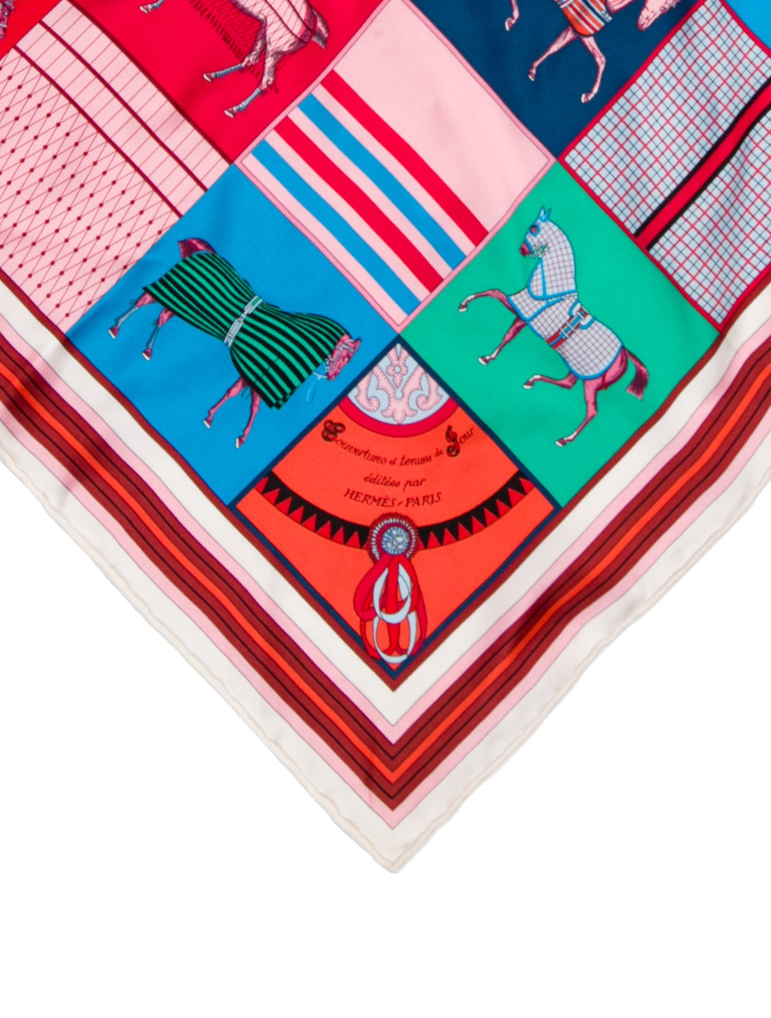 Hermès Couvertures Nouvelles Silk Pocket Square