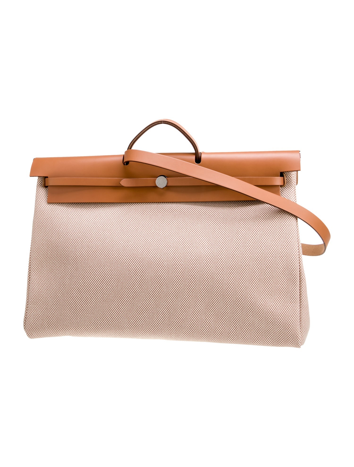 Hermès Toile H Herbag Zip Retourne Cabine 50