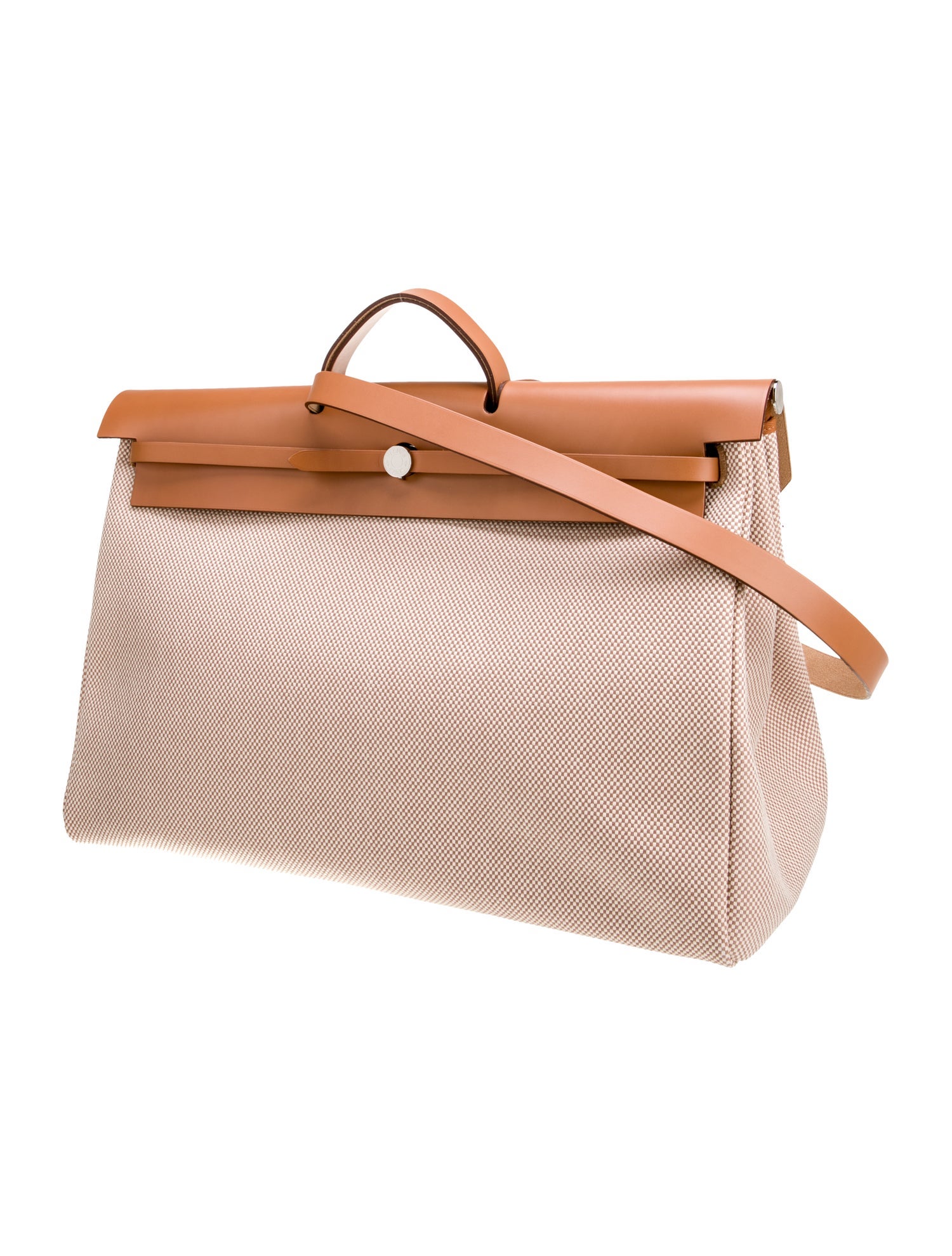 Hermès Toile H Herbag Zip Retourne Cabine 50