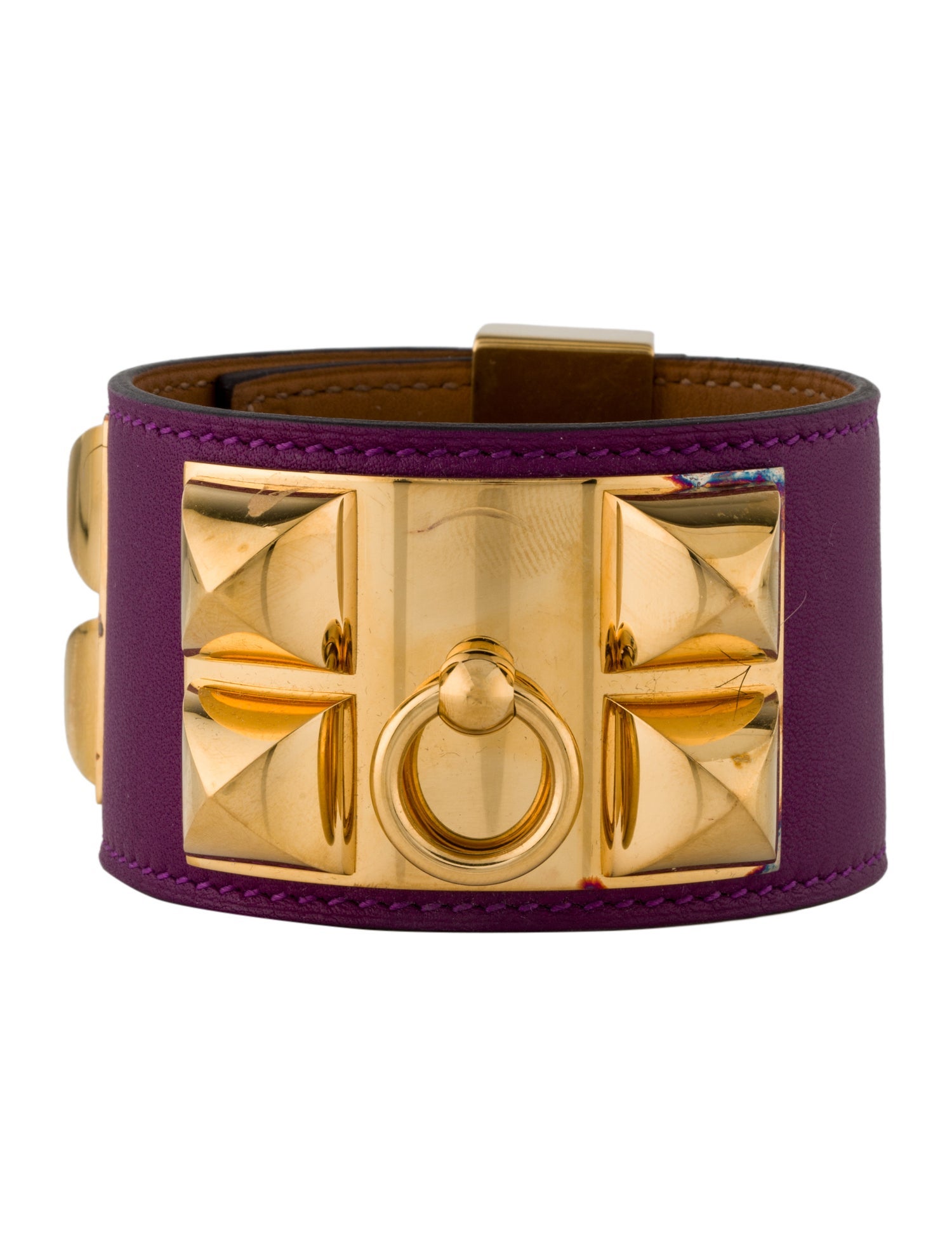 Hermès Leather Collier de Chien Bracelet