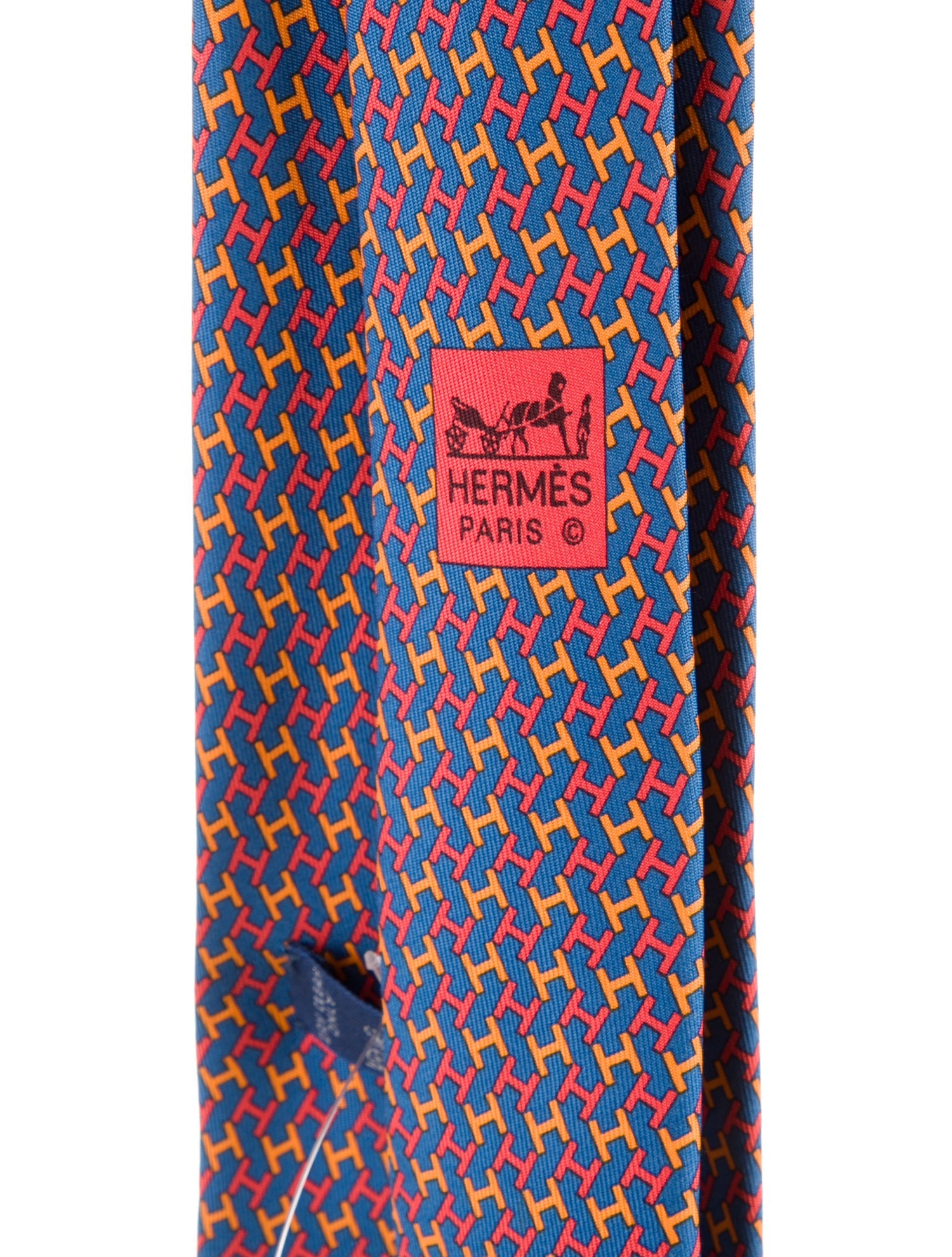Hermès Patterned Silk Tie