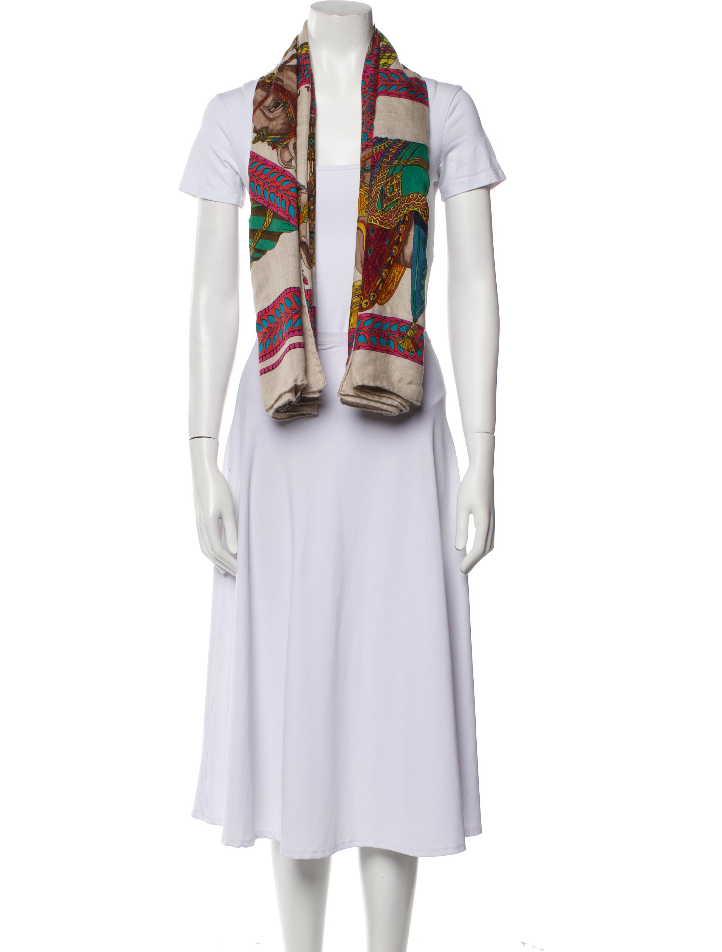 Hermès La Danse du Cheval Marwari Cashmere Shawl